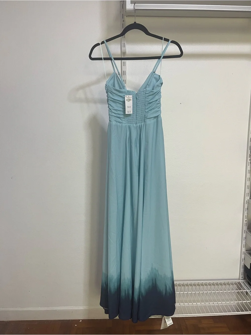 Abercrombie & Fitch Light Blue Ombre Maxi Slip Dress
